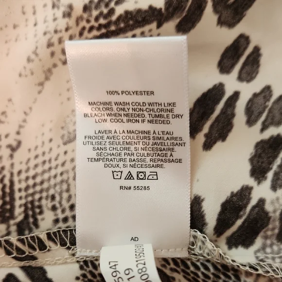 Express Black and Cream Animal Print A-Line Skirt - Picture 4 of 4